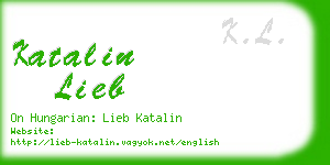 katalin lieb business card